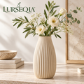 LURSEQIA™ Pleat Fluted Ceramic Vase — Tall Ribbed Stoneware Flower Vase for Console Tables & Modern Home Decor